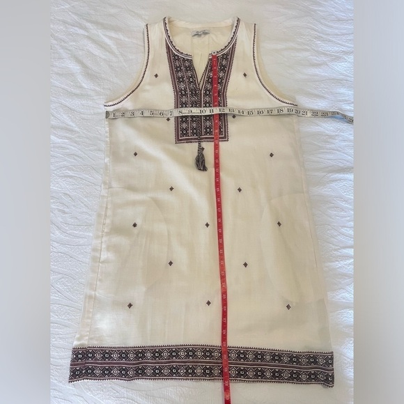 MADEWELL SUNCOAST EMBROIDERED SHIFT DRESS BRIGHT IVORY SIZE 8 100% COTTON - Picture 13 of 16